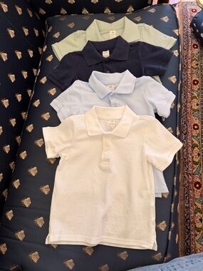 H&M Kids Polo Set in White, Light Blue, Navy & Mint